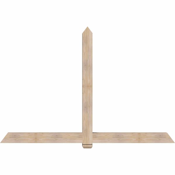 Ekena Millwork Eugene Smooth Timber Gable Bracket, Douglas Fir, 96"W x 64"H x 5 1/2"D x 5 1/2"F, 16/12 Pitch GBW096X64X0606EUG00SDF - main